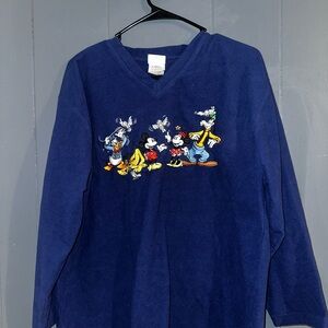 Disney VINTAGE Royal Blue Fleece Top